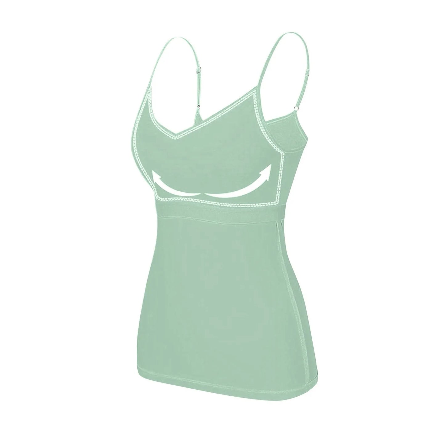 Soutien-gorge rembourré pour femme, haut précieux, camisole réglable, soutien-gorge intégré, camisole spaghetti en modal, vêtements de fitness