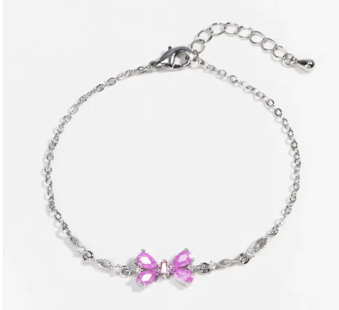 Bracelet Rhinestone Nœud Doux