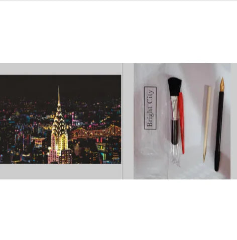 City Night Scratch Art Kit