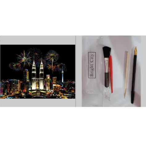 City Night Scratch Art Kit