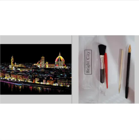 City Night Scratch Art Kit