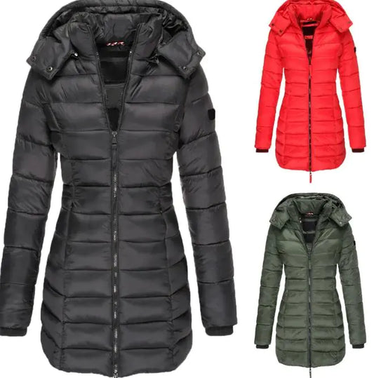 Mid-length Slim-fit Quilted Jacket