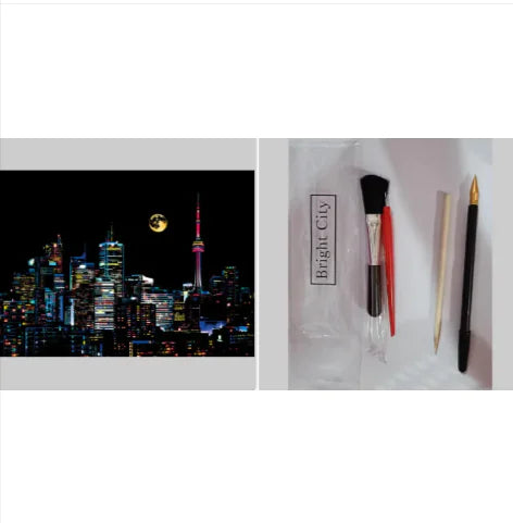 City Night Scratch Art Kit