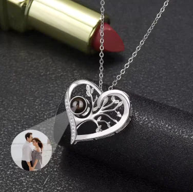 S925 Sterling Silver 100 Language Projection Necklace