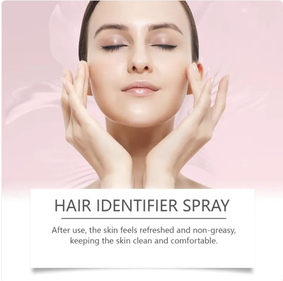 Hair Identifier Spray for Face and Body Shaving