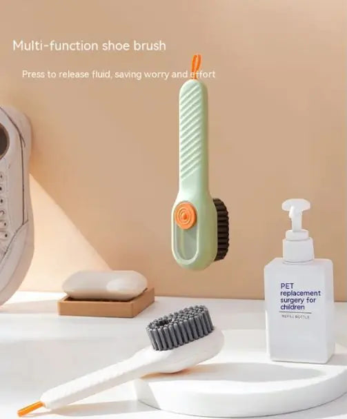 Brosse à Chaussures Liquide Multifonctionnelle avec Presse Intégrée