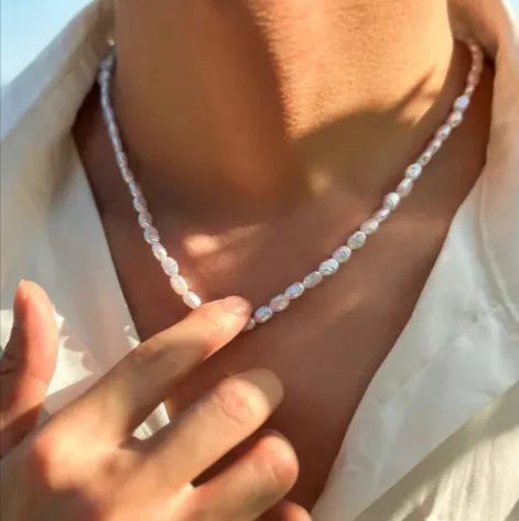 Men's Baroque Pearl Necklace