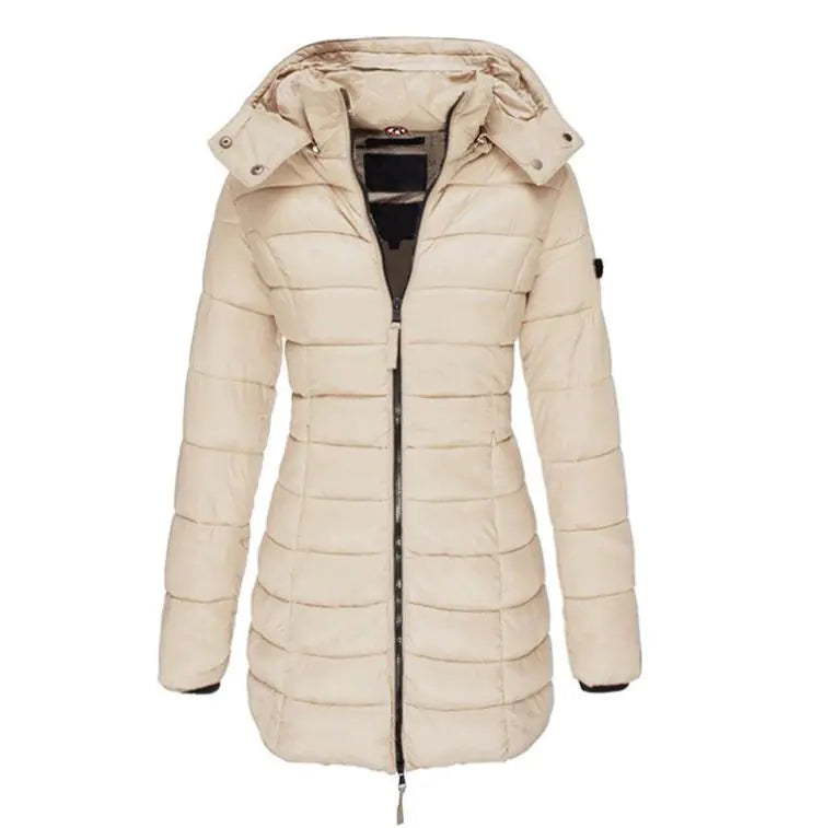 Mid-length Slim-fit Quilted Jacket