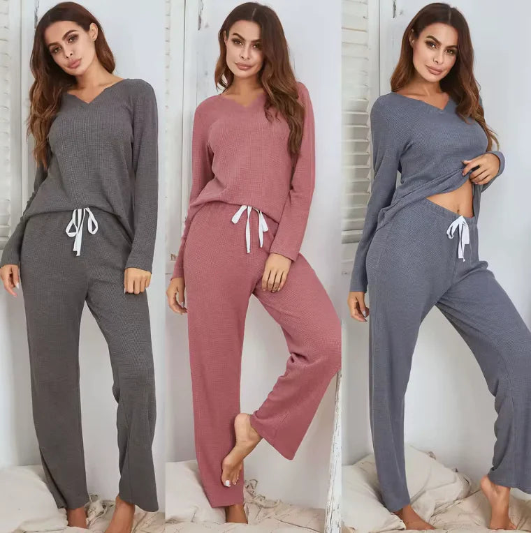 Ladies V-Neck Homewear Set