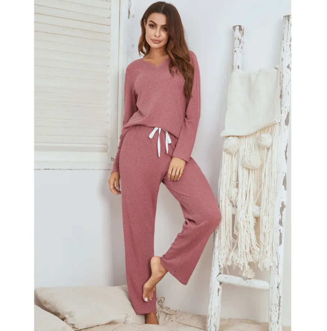 Ladies V-Neck Homewear Set