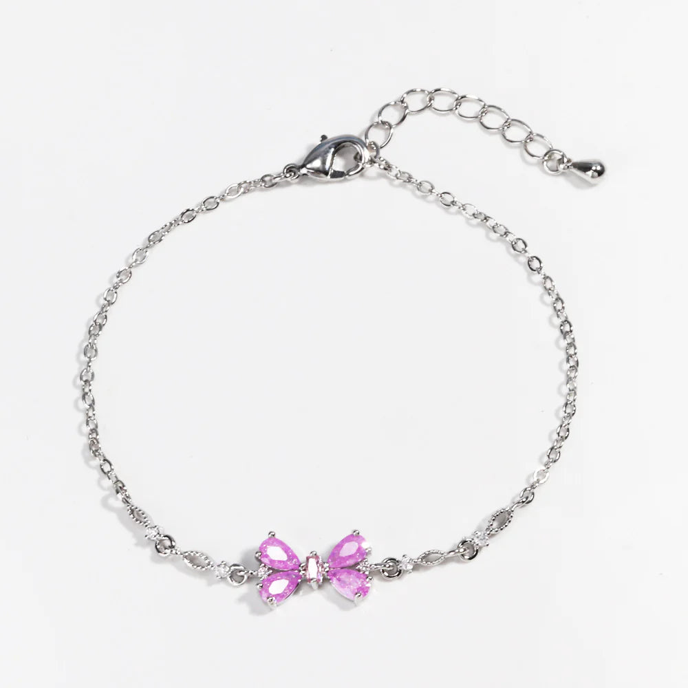 Bracelet Rhinestone Nœud Doux