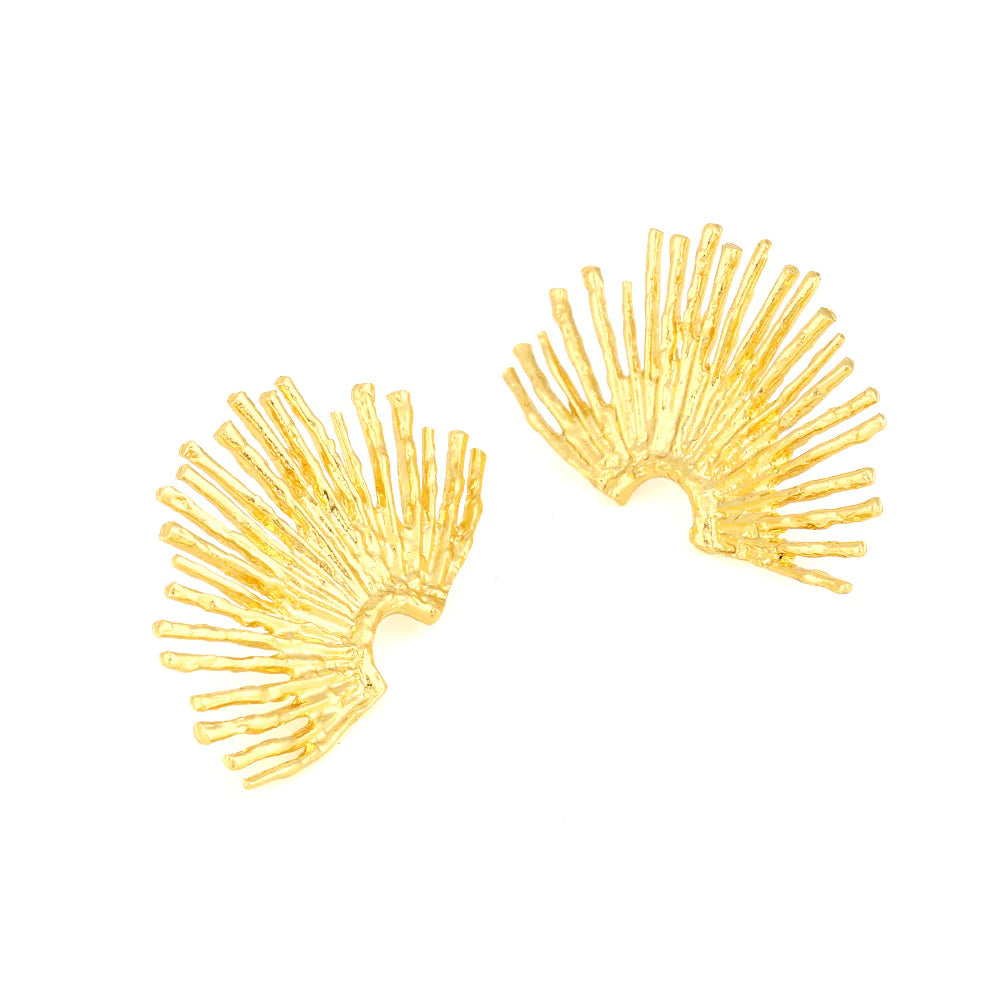 Retro Gold Leaf Earrings