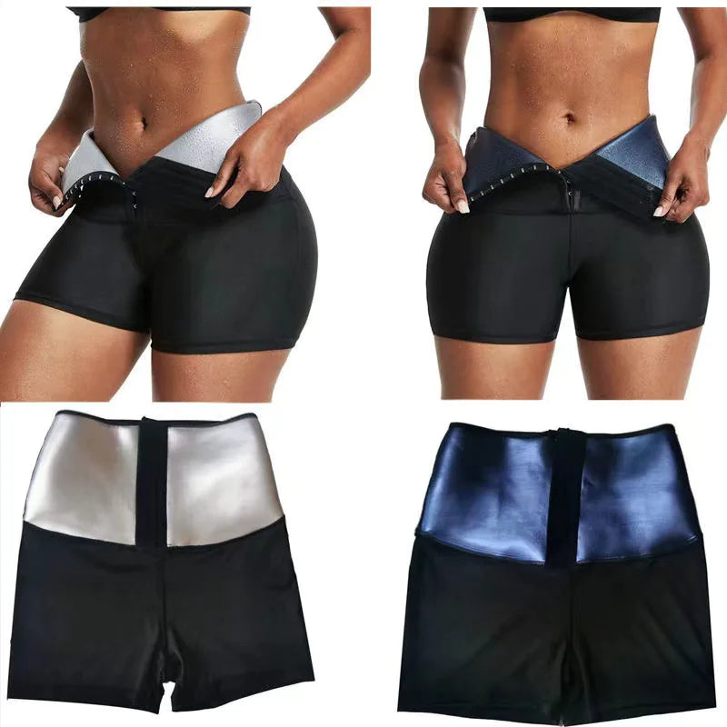 Shorts Abdominaux à Boutons pour Levage de Hanche et Sueur Intensive