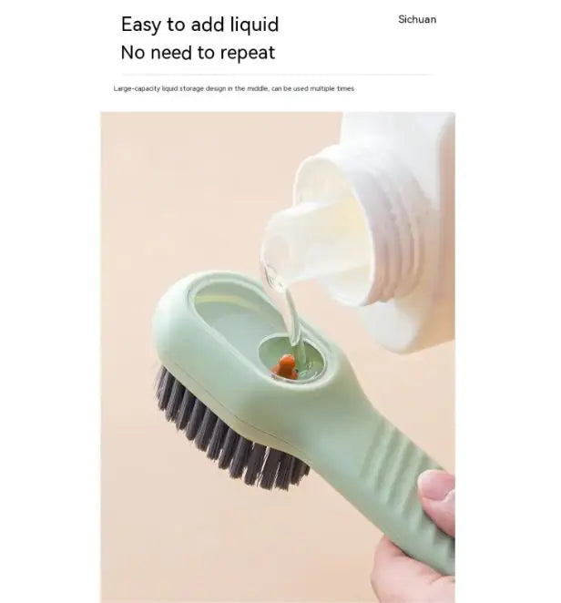 Brosse à Chaussures Liquide Multifonctionnelle avec Presse Intégrée