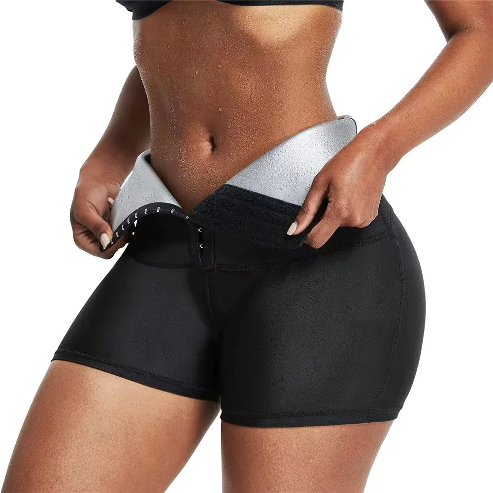 Shorts Abdominaux à Boutons pour Levage de Hanche et Sueur Intensive